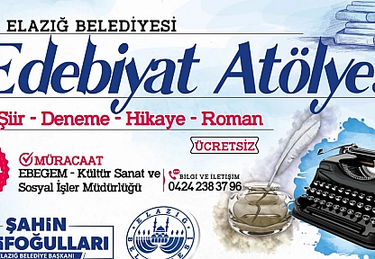 Elazığ Belediyesi Edebiyat Atölyesi'ne online olarak başvuru yapılabilecek