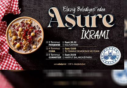 Elazığ Belediyesinden aşure ikramı