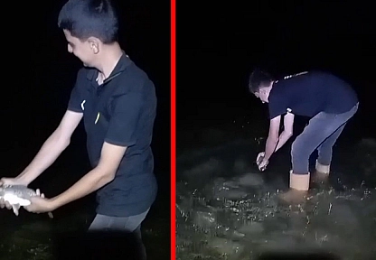 Elazığ'ta balıkçıdan örnek davranış: 'Tosun paşa ol da gel'