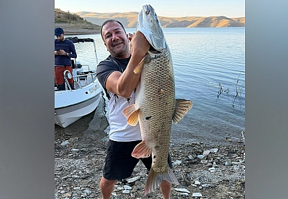 Keban Barajı'nda dev turna balığı yakalandı: Tam 70 kilo!