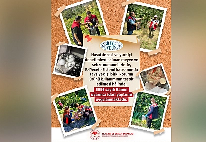 Meyve ve sebzede kalıntı takibi