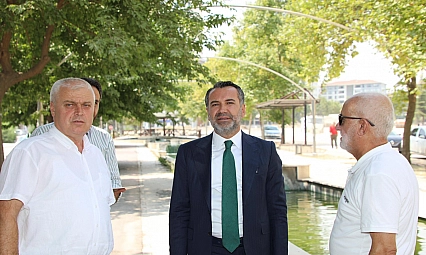 Başkan Şerifoğulları İmamefendi Bulvarı kanalboyunda incelemelerde bulundu