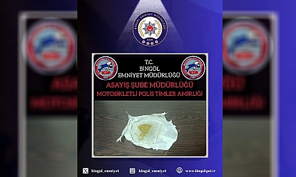 Bingöl'de uyuşturucu operasyonu
