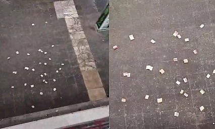 Elazığ'da gökten para yağdı