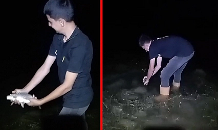 Elazığ'ta balıkçıdan örnek davranış: 'Tosun paşa ol da gel'