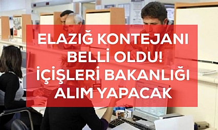 Elazığlı adaylara kamu fırsatı: İçişleri Bakanlığı kadro açtı! İşte detaylar....