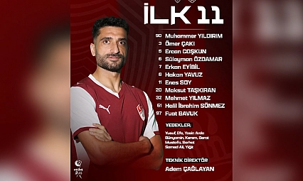 Elazığspor'un ilk 11'i belli oldu
