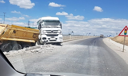 Malatya'da kamyon kazası