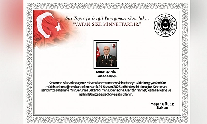 Milli Savunma Bakanlığı duyurdu: Fırat Kalkanı'nda şehidimiz var