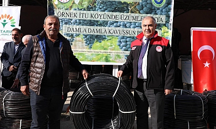 'Üzümler Suya Damla Damla Kavuşsun' Projesiyle Üreticilere Destek