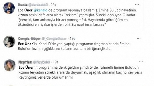 Ece Üner'e tepkiler dinmiyor