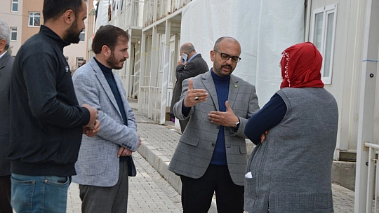 HÜDA PAR Genel Başkan Yardımcısı Av. Mahmut ŞAHİN Konteyner kenti ziyaret etti
