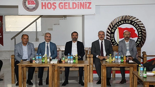 Vali Dr. Toraman ve Başkan Şerifoğulları Muhtarlar Federasyonu'nu Ziyaret Etti