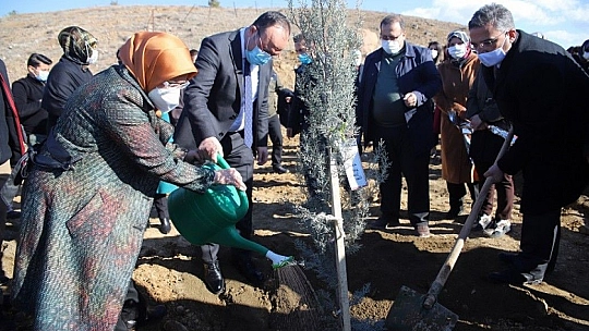 Elazığ'da 11 şehit anısına fidan dikildi
