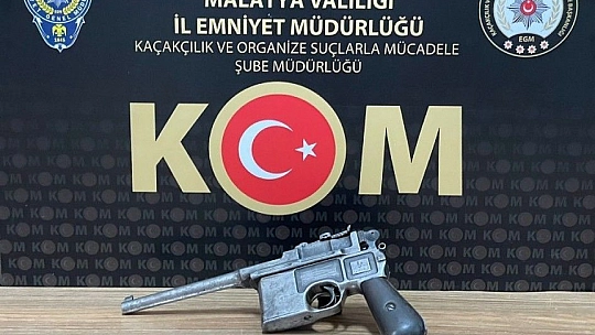 Malatya'da 18. yy ait yarı otomatik tabanca ele geçirildi