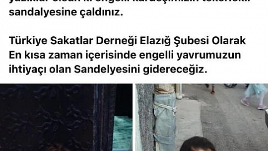 Tekerlekli Sandalyesi Çalınan Genç Kıza Dernekten Hediye