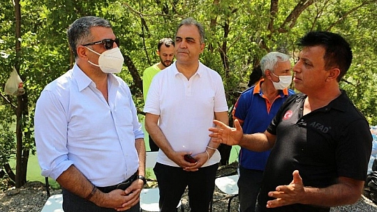 Milletvekili Erol, yangın bölgesini ziyaret etti