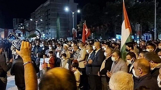 HÜDAPAR Elazığ Teşkilatı İsrail Saldırılarını Protesto Etti