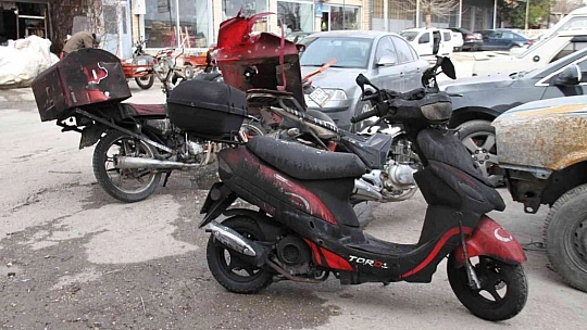 400 bin Liralık Motosikletler Kül Oldu