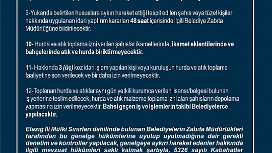 Hurdacılara Denetim ve Yaptırım