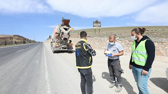 Elazığ Belediyesi'nden Beton Mikserlerine Denetim