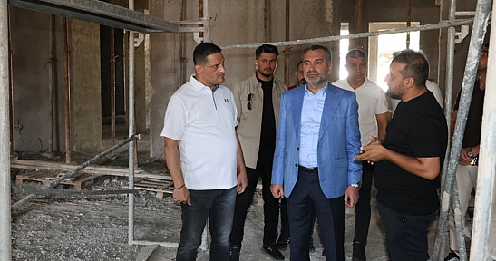 Başkan Şerifoğulları, Öğretmenevi'nde devam eden çalışmaları inceledi