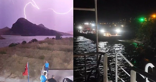 Elazığ'da fırtına feribotu iskeleye yanaştırmadı