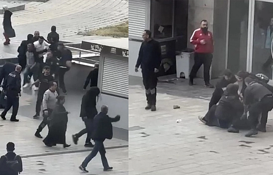 Adliye Önünde İki Aile Arasında Kavga