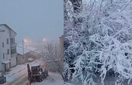 Baskil İlçesinde Kar Yağışı Etkili Oldu