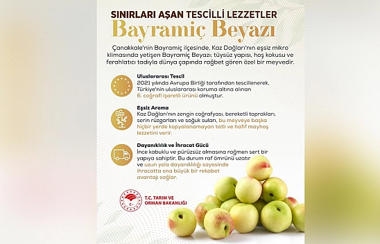 Bayramiç Beyazı'na Avrupa Birliği'nden tescilli lezzet vurgusu