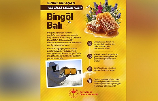 Bingöl Balı AB nezdinde tescillendi