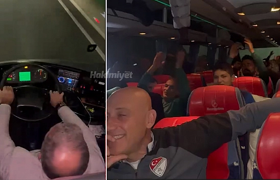 Bir başkandan ötesi… Şoför kendini kötü hissedince koltuğa geçti, futbolcularına tatlı sözü verdi, alkışı topladı...