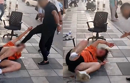 Cadde ortasında dehşet anlar