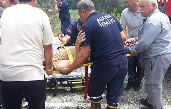 Çapa Yaparken Ayağını Makineye Kaptırdı