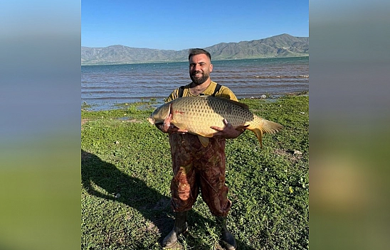 Dev sazan Elazığ'da yakalandı: 32 kiloluk gurur