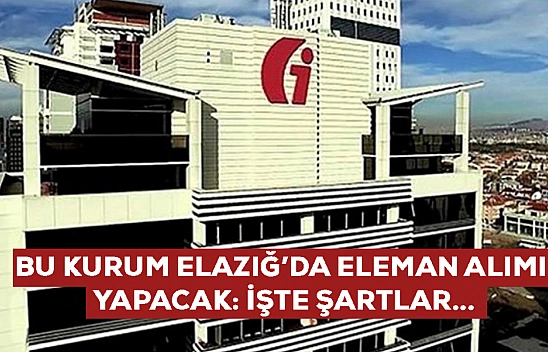 Devlet kurumu Elazığ'da personel alımı yapacak: İşte şartlar...
