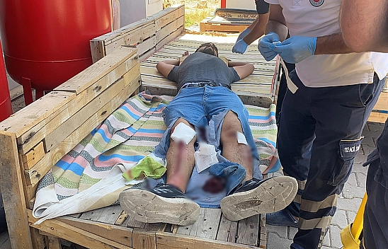 Devrilen Motosiklet Metrelerce Sürüklendi