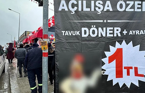 Döner ayran 1 TL'ye satıldı, metrelerce kuyruk oluştu!