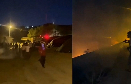 Elazığ, Altınçevre köyünde arazi yangını