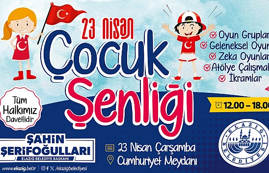 Elazığ Belediyesi'nden 23 Nisan çocuk şenliği