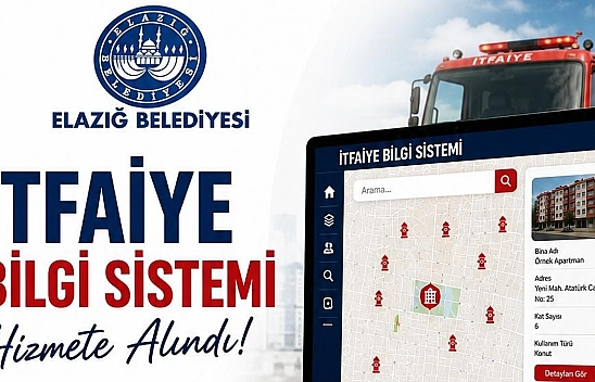 Elazığ Belediyesi'nden itfaiye bilgi sistemi uygulaması