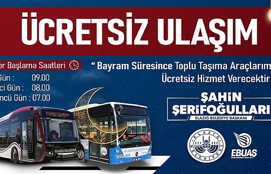 Elazığ Belediyesi'nden Ramazan Bayramı'nda ücretsiz ulaşım hizmeti