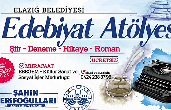 Elazığ Belediyesi'nin Edebiyat Atölyesi başvuruları başladı