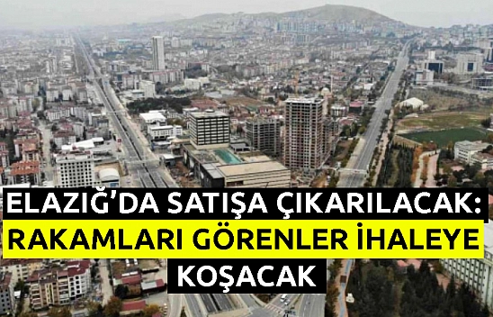 Elazığ Belediyesi sudan ucuza 13 arsa, 41 konut ve 15 dükkanı satacak: Rakamları görenler ihaleye koşacak!