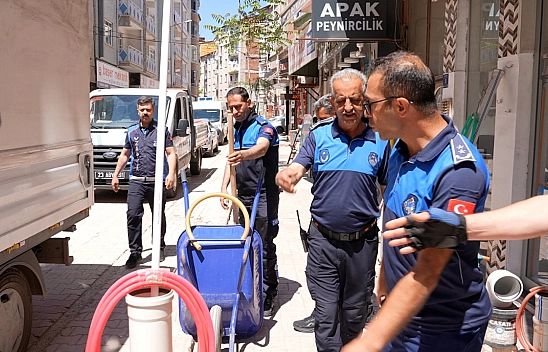 Elazığ Belediyesi zabıta ekiplerinden denetim