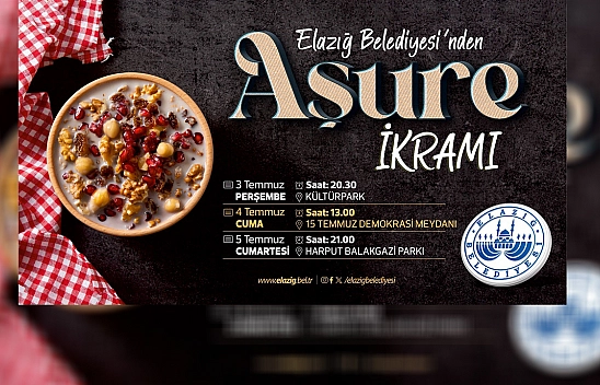 Elazığ Belediyesinden aşure ikramı