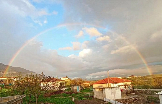 Elazığ büyüleyici gökkuşağı manzarası