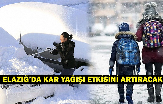 Elazığ buz kesecek! Yoğun kar geliyor… Elazığ'da 12 Ocak Pazartesi günü okullar tatil olur mu?