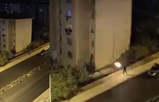Elazığ'da 1 kişinin yaralandığı eve pompalı tüfekli saldırı anı kamerada