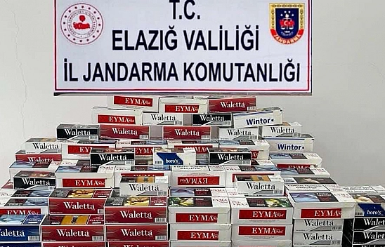 Elazığ'da 1710 Paket Tütün İle Doldurulmuş Makaron Sigara Ele Geçirildi